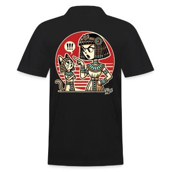 La reine égyptienne réprimande le chat - Polo Homme - noir - Dos - Kai (181cm)