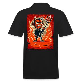 Petit Satan en colère gérant de l’enfer - Polo Homme - noir - Dos - Kai (181cm)