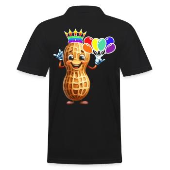 LGBT Peanut Birthday Peanuts Balloons - Men's Polo Shirt - black - Back - Kai (181cm)