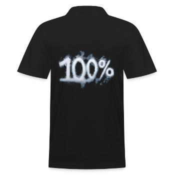100% - Men's Polo Shirt - black - Back - Kai (181cm)