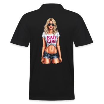 Bad girl - Men's Polo Shirt - black - Back - Kai (181cm)
