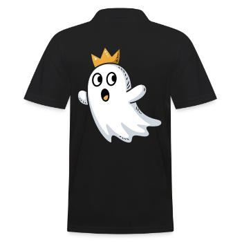 Doodle fantôme avec une couronne - Polo Homme - noir - Dos - Kai (181cm)
