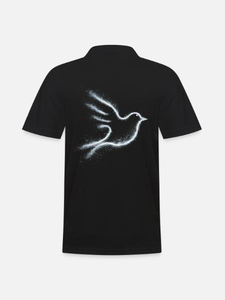 Oiseau - Polo Homme - noir