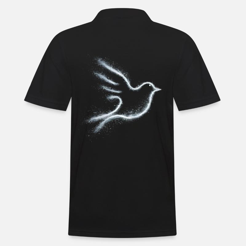 Vogel - Männer Poloshirt - Schwarz
