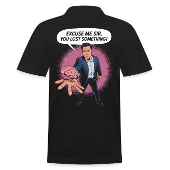 Entschuldigung, Sir, Sie haben etwas verloren Gehirn - Männer Poloshirt - Schwarz - Hinten - Kai (181cm)