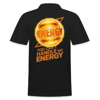 Boule d’énergie, tu ne peux pas gérer mon énergie - Polo Homme - noir - Dos - Kai (181cm)