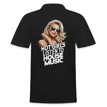 Les filles chaudes écoutent de la musique house - Polo Homme - noir - Dos - Kai (181cm)
