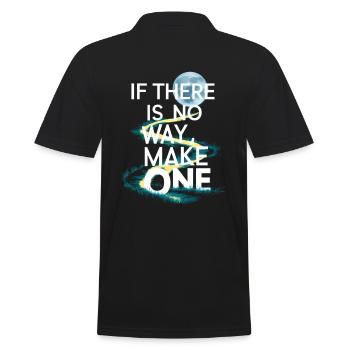 If there is no way make one - Men's Polo Shirt - black - Back - Kai (181cm)