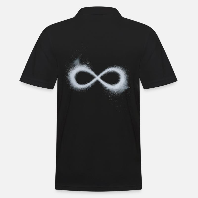 Unendlichkeit - Männer Poloshirt - Schwarz