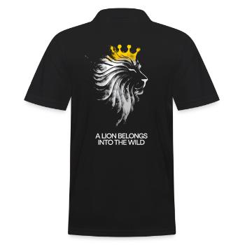 lion avec couronne Un lion appartient à la nature - Polo Homme - noir - Dos - Kai (181cm)