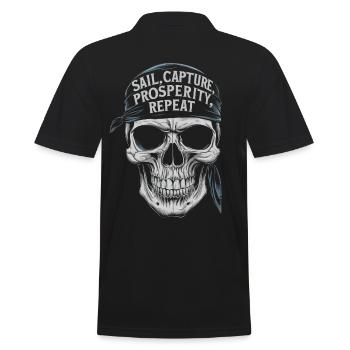 Voile de pirate capture prosterité répétition - Polo Homme - noir - Dos - Kai (181cm)