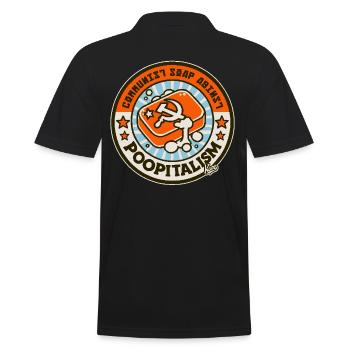 Parodie : Savon communiste contre le caca - Polo Homme - noir - Dos - Kai (181cm)