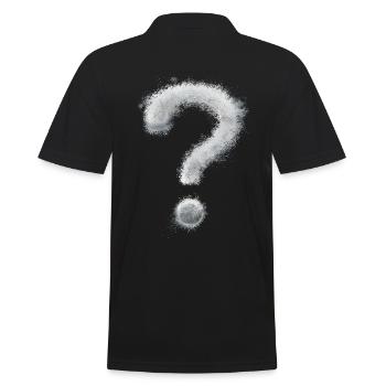 Question mark - Men's Polo Shirt - black - Back - Kai (181cm)