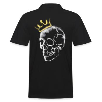 crâne avec une couronne - Polo Homme - noir - Dos - Kai (181cm)