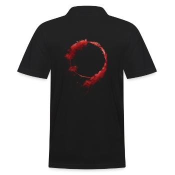 circle red - Men's Polo Shirt - black - Back - Kai (181cm)