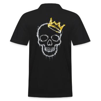 crâne avec une couronne - Polo Homme - noir - Dos - Kai (181cm)