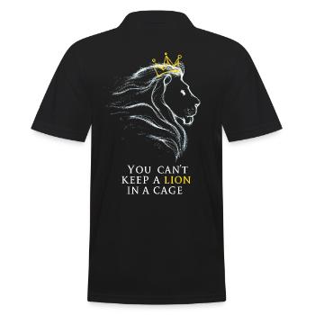 You cant keep a lion in a cage - Men's Polo Shirt - black - Back - Kai (181cm)