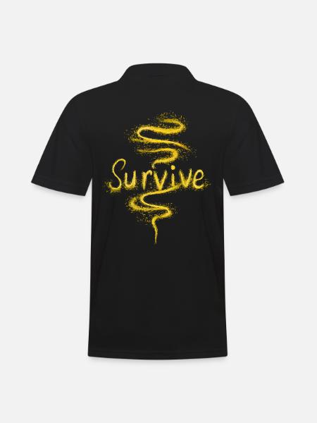 survive yellow dust - Men's Polo Shirt - black