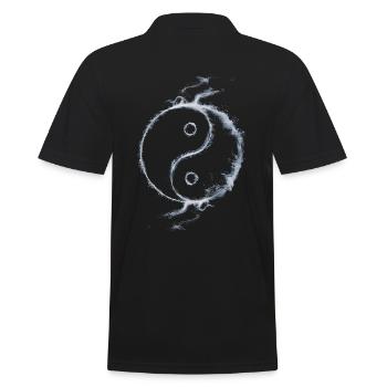 yin yang - Men's Polo Shirt - black - Back - Kai (181cm)