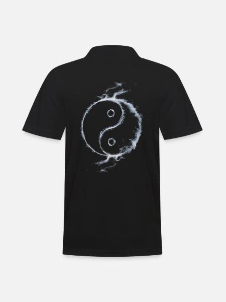 yin yang - Men's Polo Shirt - black