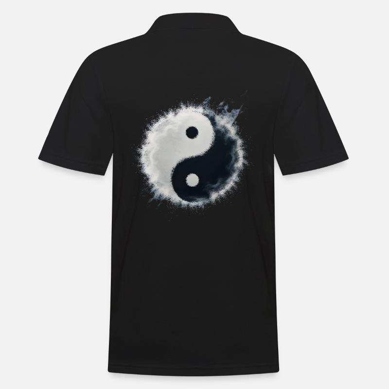Yin Yang - Männer Poloshirt - Schwarz