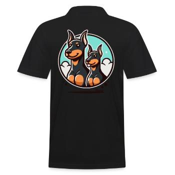 Drôles de chiens dobermans - Polo Homme - noir - Dos - Kai (181cm)