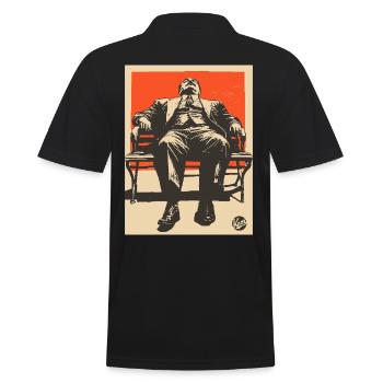 Propagande Boreout Homme sur le banc - Polo Homme - noir - Dos - Kai (181cm)
