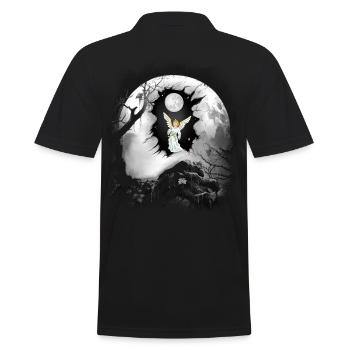 Engel Spirituell Schutzengel himmlisch Natur - Männer Poloshirt - Schwarz - Hinten - Kai (181cm)
