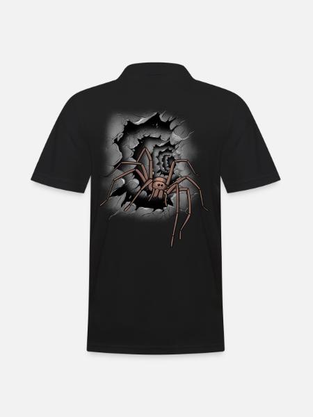 Halloween Spider Spider Phobia Panic - Men's Polo Shirt - black