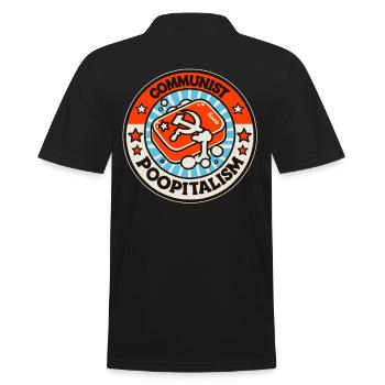 Feuilleton parodique communiste : Contre le poopitalisme - Polo Homme - noir - Dos - Kai (181cm)