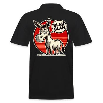 L’âne qui s’ennuie n’entend que bla bla - Polo Homme - noir - Dos - Kai (181cm)