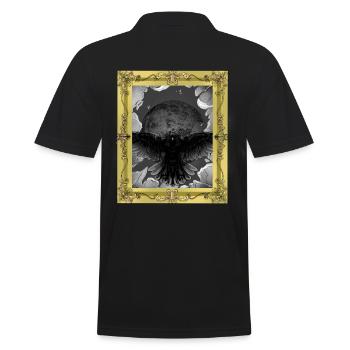 Halloween Raven Crow Birds Mystical - Men's Polo Shirt - black - Back - Kai (181cm)