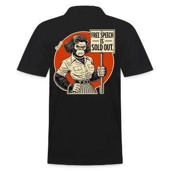 Gorille avec un bouclier : la liberté d’expression vendue - Polo Homme - noir - Dos - Kai (181cm)