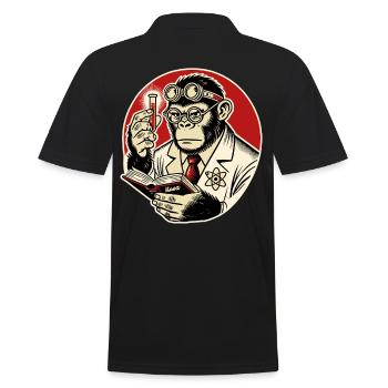 Gorille scientifique avec éprouvette - Polo Homme - noir - Dos - Kai (181cm)