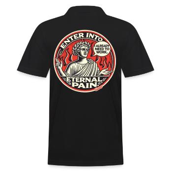 Dante has to toil forever in hell - Men's Polo Shirt - black - Back - Kai (181cm)