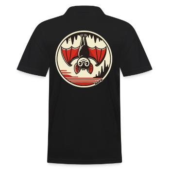 Naughty Bat, Headlong Into The Cave Adventure - Men's Polo Shirt - black - Back - Kai (181cm)