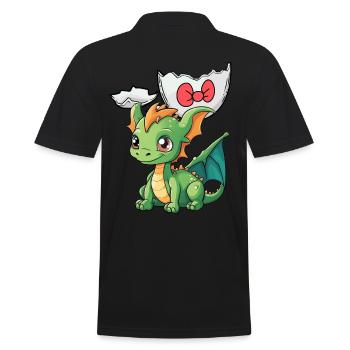 Bébé Dragon Dragon Oeuf Coquille Éclosion Enfant - Polo Homme - noir - Dos - Kai (181cm)