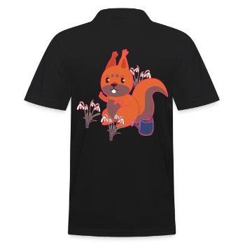 Printemps Écureuil Perce-Neige Enfants - Polo Homme - noir - Dos - Kai (181cm)