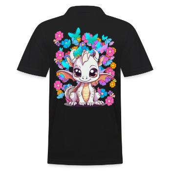 Rétro Dragon Enfant Enfants des années 80 des années 90 Vintage Bébé - Polo Homme - noir - Dos - Kai (181cm)