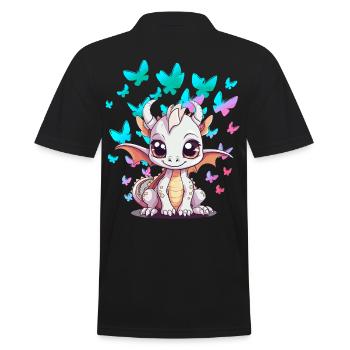Bébé Dragon Dragon Enfant Enfants Tout-petit Insectes - Polo Homme - noir - Dos - Kai (181cm)