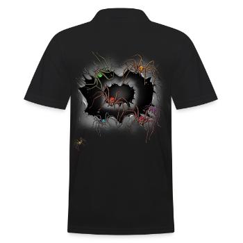 Araignées d’Halloween Araignées Araignées Phobie - Polo Homme - noir - Dos - Kai (181cm)