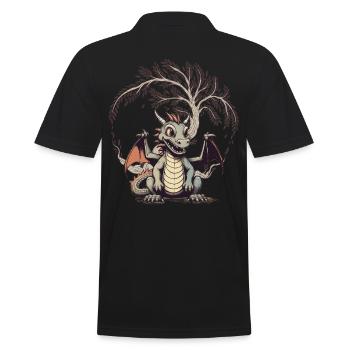 Dragon Dragon Créature Mythique Mystique Enfants Enfant - Polo Homme - noir - Dos - Kai (181cm)