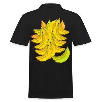 Banana Banana Fruit Fruit Exotic - Men's Polo Shirt - black - Back - Kai (181cm)