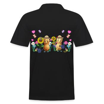 Jardinier de cacahuètes Printemps Été Cacahuètes Enfants - Polo Homme - noir - Dos - Kai (181cm)