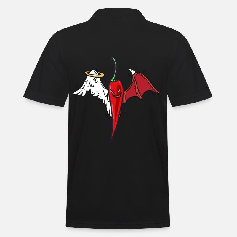 Chilly himmlisch scharf Pepperonie - Männer Poloshirt - Schwarz