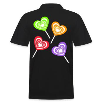 Lollie Lollies Enfants Enfant Rétro Vintage Années 80 Années 90 - Polo Homme - noir - Dos - Kai (181cm)