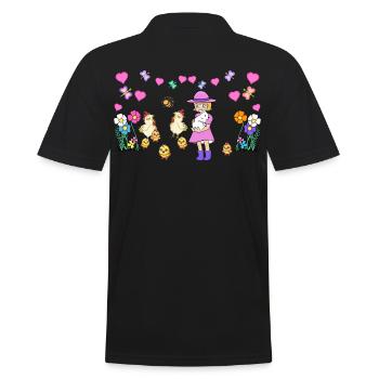 Kinder Kind Ostern Osterfest Kleinkinder Baby - Männer Poloshirt - Schwarz - Hinten - Kai (181cm)