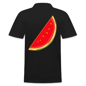 Melone Melonen Sommer Frucht Obst - Männer Poloshirt - Schwarz - Hinten - Kai (181cm)