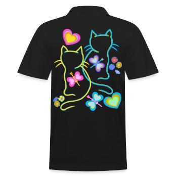 Été Chats Chat Enfants Enfant - Polo Homme - noir - Dos - Kai (181cm)