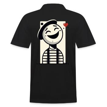 Franz, the pantomime in love - Men's Polo Shirt - black - Back - Kai (181cm)